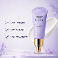 Crème Visage Végane au Collagène et Peptides 50ml – Soin Hydratation Profonde, Douceur, Confort, Lissage, Éclat Soyeux, Fermeté – OEM