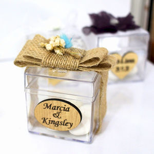 Boîtes à bonbons en plastique personnalisées, cubes de bonbons aux amandes, cadeaux de la Saint-Valentin, souvenirs d'anniversaire, contenants pour cadeaux - Product Image 4