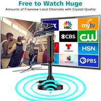 Hdtv antenne numérique active à angle libre antenne de télévision intérieure antenne de télévision numérique avec amplificateur de signal