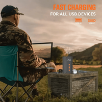 Prix usine – Boîtier de batterie portable 12 V pour démarrage de voiture avec lampe de poche, démarreur de secours et compresseur d'air