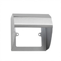 Boîtier semi-enclos étanche en acier inoxydable pour panneau de prises et interrupteurs 5 modules type 86, avec couvercle anti-pluie et protection anti-éclaboussures pour borne de recharge
