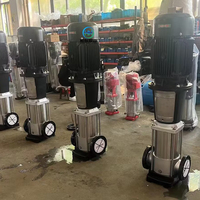 Ensemble de pompes verticales multi-étages en acier inoxydable avec réservoir de pression d'air, système d'alimentation en eau à double pompe pour l'irrigation agricole, OEM Long