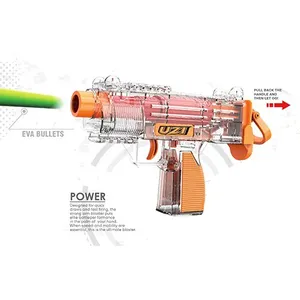 Nuovo design di fabbrica gioco di tiro armato con proiettile trasparente giocattoli per bambini EVA soft gun Airsoft Barrel pistole giocattolo morbido pistola giocattolo per bambini