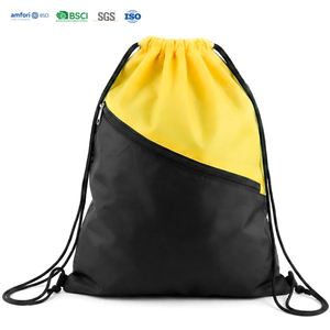 Sac à dos pliable en PU avec logo personnalisé, cordon de serrage, imperméable, léger, pour la gym, l'école et les sports, vente en gros - Product Image 3