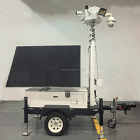 Système de surveillance de caméra de sécurité mobile multifonctionnel, énergie solaire, surveillance CCTV, remorque pour l'extérieur