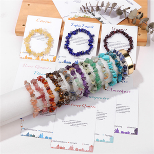 <span class=keywords><strong>Pietre</strong></span> preziose naturali con perline bracciali per donne che curano <span class=keywords><strong>Chakra</strong></span> di cristallo <span class=keywords><strong>pietre</strong></span> irregolari Yoga Reiki sollievo dall'ansia - Product Image 2