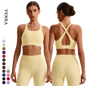 Top Deportivo Sexy para Mujer, Estilo Yoga, Espalda Cruzada, Halter con Relleno, Alta Sujeción, Secado Rápido, Transpirable, para Running y Fitness - Product Image 1