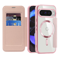 Weview Étui portefeuille magnétique de luxe en PU pour téléphone portable Google Pixel 10 Pro en galvanoplastie