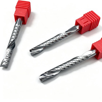 Fraise à un seul denturement en carbure monobloc, outil de fraisage CNC à une seule tranchant pour le travail du bois, la gravure et la découpe