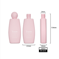 Flacon de lotion plat en PET rechargeable de luxe 100 ml, impression sérigraphique personnalisée, pompe à pression, cosmétique, shampoing, crème pour le visage, essentiel