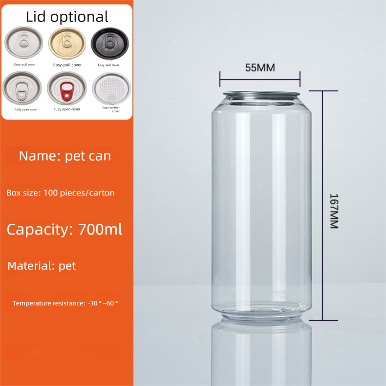 700ml PET Plastic Cup with Lid