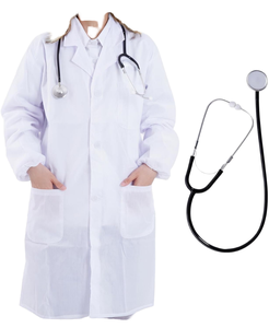 Ventes en gros de blouses de laboratoire en polyester tissé blanc à manches longues unisexes personnalisées, uniformes médicaux pour infirmières et médecins d'hôpital - Product Image 1