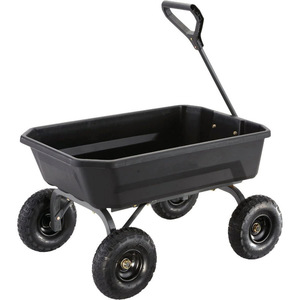 GarveeLife Heavy Duty 600lbs Poly Vierwielige Kiepwagen 10 inch Lekvrije Banden Snelkoppeling Tuinwagen OEM Aanpasbaar Inklapbaar - Product Image 4