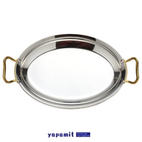 Moderner Platin-Magnesium Verstärkter 304 Edelstahl Eiförmiger Fischteller Luxuriöser Westlicher Hochwertiger Teller