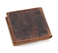 Harga Pabrik Kompetitif Dompet Kulit Vintage Crazy Horse Anti-maling Panjang Pendek Lapisan Poliester Perlindungan RFID Khusus