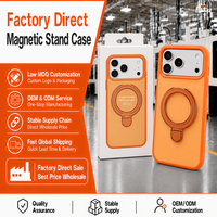 Coque Color Block avec Anneau Support pour iPhone 18 17 Pro Max – Étui Personnalisé Effet Givré, Béquille Magnétique, Antichoc