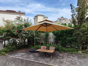 Parasol cantilever carré en aluminium et acier, résistant aux intempéries, avec structure en fer et polyester 230g, pour mobilier d'extérieur moderne, cour et <span class=keywords><strong>salon</strong></span> - Product Image 2