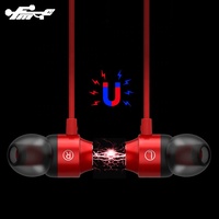 Gamming earphone & headphone musik berkabel, 3.5mm 1M logam dalam telinga + TPE tanpa lampu 3mw kabel FMC kompatibel ponsel