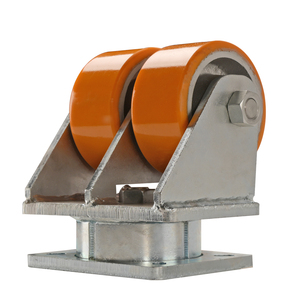 2025 NEU Herstellung Super Heavy Duty Dual <span class=keywords><strong>Caster</strong></span> Wheel 6 Zoll PU Gelb Industrie rolle 3000kg Tragfähigkeit OEM unterstützt - Product Image 6