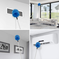 Brosse multifonctionnelle à tête de balai toile d'araignée pour le nettoyage extérieur et intérieur.