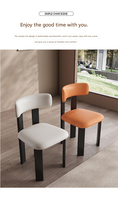 Nouvelles chaises de salle à manger scandinaves modernes de luxe 2025 en bois massif, chaises d'appoint rembourrées haute densité pour la maison et le bureau à prix réduit