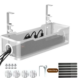Panier de rangement suspendu en métal pour <span class=keywords><strong>table</strong></span>, sans perçage, avec longueur réglable rétractable pour rangement de prises sous la <span class=keywords><strong>table</strong></span> - Product Image 6