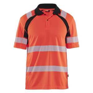 BLAKLADER - 359510135599XS Polo haute visibilité protégé contre les UV Rouge haute visibilité/noir-EAN 7330509926901 HI-VIS WORKWEAR - Product Image 1