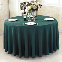 Nappe ronde blanche personnalisée de 90 pouces, housse décorative en polyester lavable pour les événements de fête de mariage