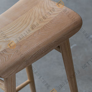 Tabouret de salle à manger <span class=keywords><strong>scandinave</strong></span> en bois massif bar wabi-sabi pied haut tabouret de comptoir îlot mortaise et tenon chaises et tabourets de salle à manger - Product Image 5