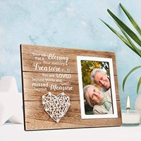 Regalo de Condolencias y Recuerdo, Marco de Fotos de Madera con Forma de Caballo, con Impresión UV, Azul/Color Personalizado
