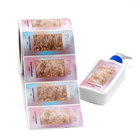 Autocollant personnalisé en relief UV avec texture 3D pour produits chimiques quotidiens, étiquette autocollante pour emballage de parfum et de gel douche
