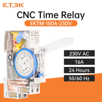 Timer Elektronik ETEK 24 Jam 16A 230VAC W=18mm Saklar Timer Multi Program Elektronik 24 Jam EKTM-180A-230V