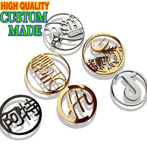 Customized Zinc Alloy Laser Engraved Metal Logo Company Badge Pendant Custom Blank Badge Pure Electroplating Style