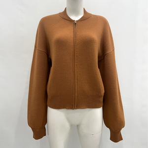 Maglione in Lana e Cashmere da <span class=keywords><strong>Donna</strong></span> Personalizzato, Collo a V, Maniche Lunghe, con Cerniera, Stile Casual, Autunno-Inverno, dal Produttore di Abbigliamento - Product Image 5