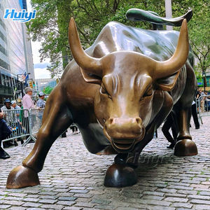 Açık bahçe metal bakır boğa heykeli, satılık büyük el sanatları bronz boğa - Product Image 1