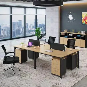 공장 맞춤형 현대 조합 간단한 직원 사무실 컴퓨터 책상 테이블 오픈 작업 사무실 의자 가구