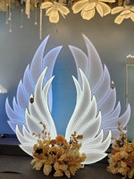 Offre Spéciale grande taille décor de fête de mariage ailes d'ange lumière LED toile de fond décoration de scène ailes lumières