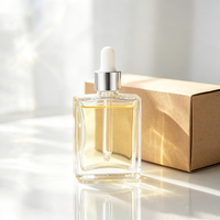 Flacon d'huile essentielle de luxe, sérum pour le soin de la peau, emballage en verre avec compte-gouttes