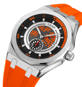 Relojes Para Hombre <span class=keywords><strong>Skmei</strong></span> 9329 실리콘 밴드 스포츠 시계 30M 방수 지구 해골 멋진 손목 석영 시계 남성용 Sr626sw - Product Image 3