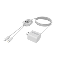 Kabel Pembayaran Kode QR 1-ke-2 Y2 Power PD 25W Pengisi Daya Ponsel Super Cepat untuk Hotel, Halaman QR yang Dapat Disesuaikan, 110/220/240V