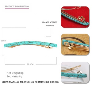 <span class=keywords><strong>Pince</strong></span> à cheveux simple <span class=keywords><strong>grande</strong></span> <span class=keywords><strong>taille</strong></span> en acétate de cellulose, 7 couleurs tendance, barrette à cheveux en acétate en gros pour femmes - Product Image 2