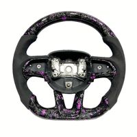 Volant en cuir noir en fibre de carbone LED directement de l'usine pour Dodge Charger Challenger SRT 2019-2023