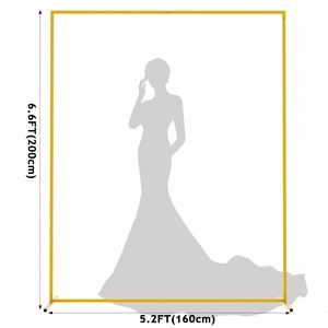 Soporte de arco de globo de Metal cuadrado dorado de 6,6X5 pies, suministros para fiesta de cumpleaños, Fondo de cabina de fotos, soporte de fondo de arco de boda - Product Image 2