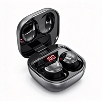 Earbud TWS Nirkabel Bentuk Kacang Bluetooth 5.4 Headphone In-Ear Speaker 8mm Pengisian Daya Tipe C Stereo Mini Earphone
