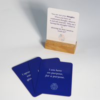 Impression de motivation Cartes d'affirmation Carte d'affirmation de la pleine conscience de la santé mentale imprimée sur mesure Inspirational Positive