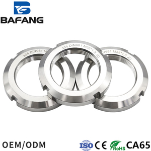 304 thép không gỉ Vòng <span class=keywords><strong>Nut</strong></span> din981 rãnh mang khóa vòng <span class=keywords><strong>Nut</strong></span> với độ chính xác cao - Product Image 3