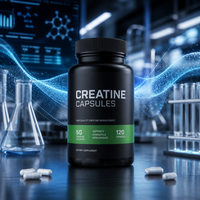 Capsules de créatine monohydrate à marque privée OEM pour adultes – Pré-entraînement, volume musculaire, force améliorée, densité osseuse, énergie – 36 mois