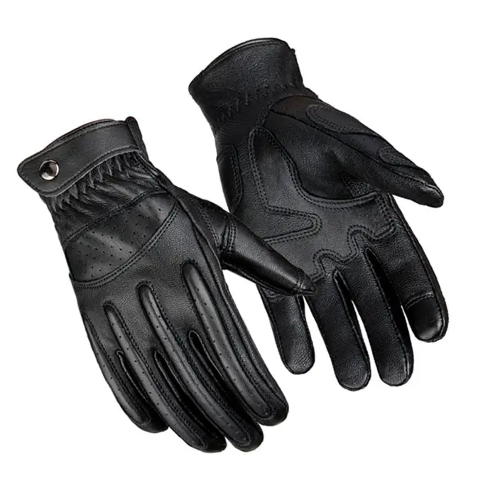 Oem Black Leather Guantes De Cuero Para Moto Bike Gloves Motorcycle Motocross Racing For Women Men .
