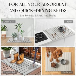 Alfombrilla de Baño Plegable de Piedra de Diatomita, de Secado Rápido, Antideslizante, para Baño y Aseo, Absorbente, de Tierra de Diatomeas, Venta al Por Mayor - Product Image 5