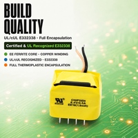 Transformateur EE28 Vertical PCB 220V vers 24V 12V PV Transformateur de Puissance Abaisseur à Noyau de Ferrite